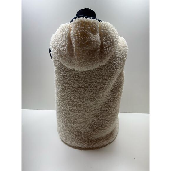 Vtg Original Weatherproof Sherpa Vest Women’s Sz Medium White Cozy Core Hooded - Picture 10 of 12